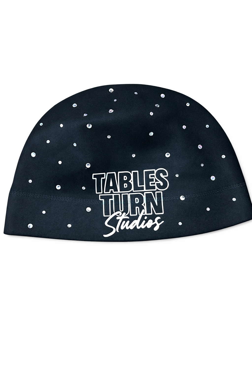 BLACK RHINESTONE BEANIE