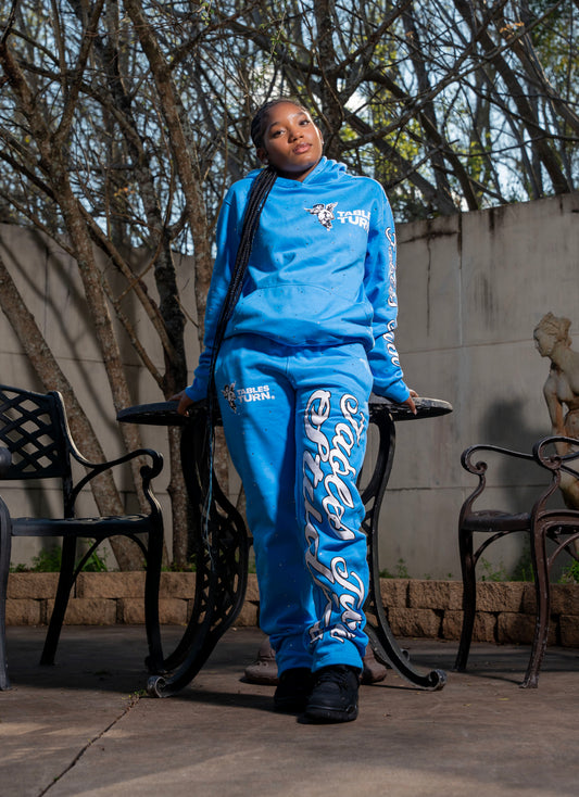 BLUE RHINESTONE SWEATSUITS